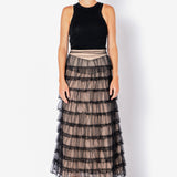 Layered Tulle Midi Skirt