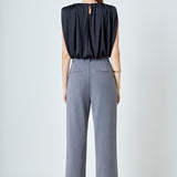 Shirred Shoulder Cropped Top