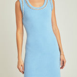 Chain Detail Knit Mini Dress