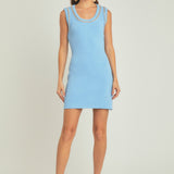 Chain Detail Knit Mini Dress