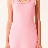 Chain Detail Knit Mini Dress