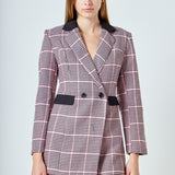 Houndstooth Contrast Romper