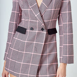Houndstooth Contrast Romper