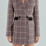 Houndstooth Contrast Romper