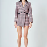 Houndstooth Contrast Romper
