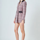 Houndstooth Contrast Romper