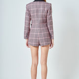 Houndstooth Contrast Romper