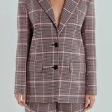 Houndstooth Oversize Blazer