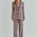 Houndstooth Oversize Blazer