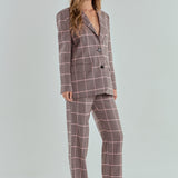 Houndstooth Oversize Blazer