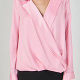 Wrapped Satin Blouse