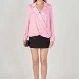 Wrapped Satin Blouse