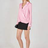 Wrapped Satin Blouse