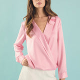 Wrapped Satin Blouse