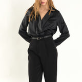 Wrapped Satin Blouse