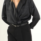 Wrapped Satin Blouse