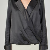 Wrapped Satin Blouse