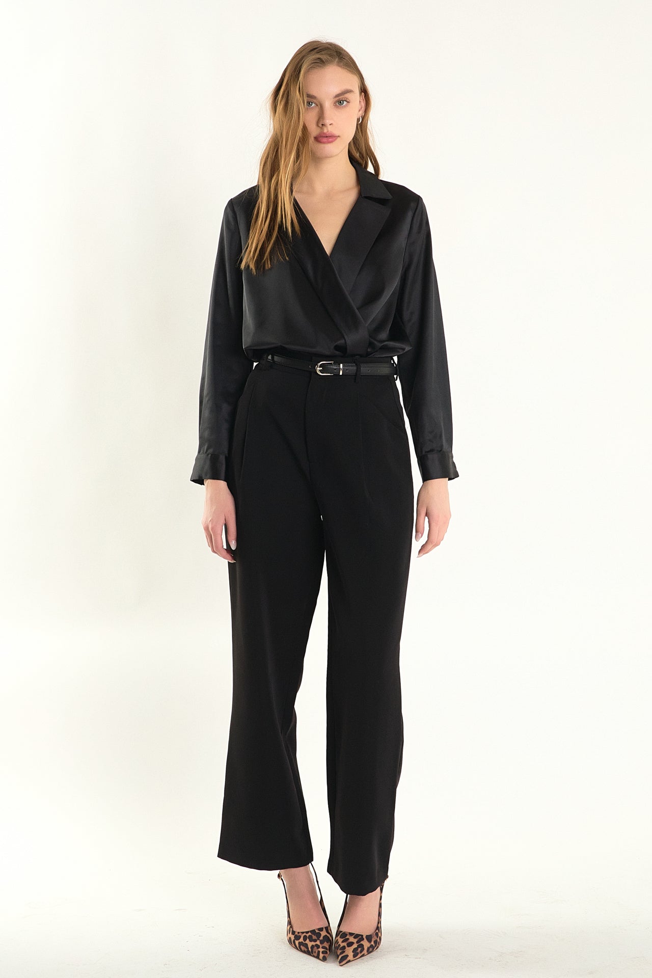 Wrapped Satin Blouse