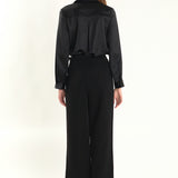 Wrapped Satin Blouse