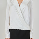 Wrapped Satin Blouse