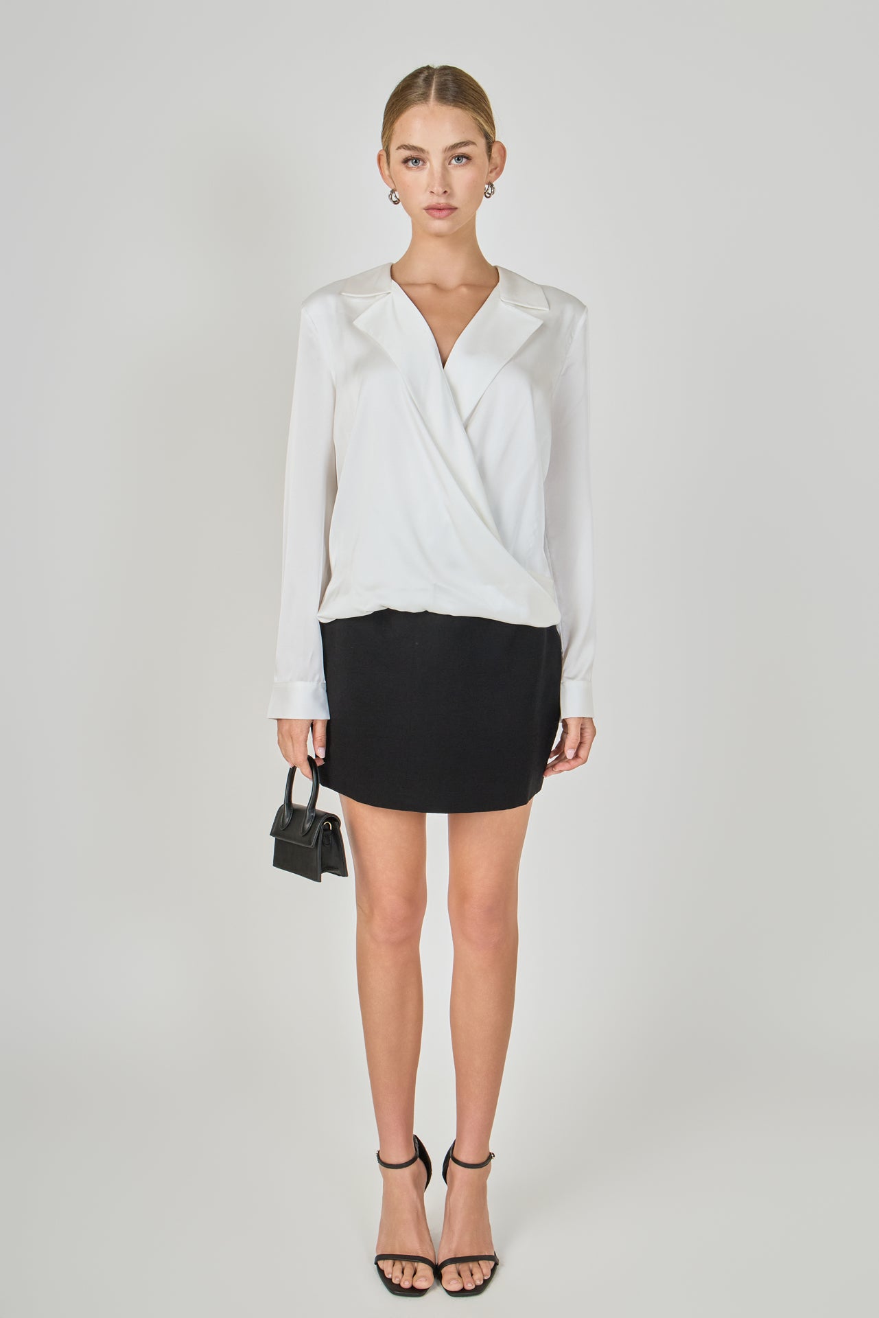 Wrapped Satin Blouse