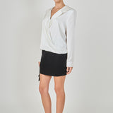 Wrapped Satin Blouse