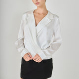 Wrapped Satin Blouse