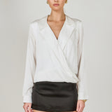 Wrapped Satin Blouse