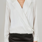 Wrapped Satin Blouse