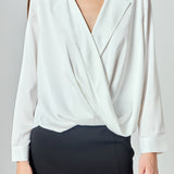 Wrapped Satin Blouse