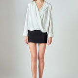 Wrapped Satin Blouse