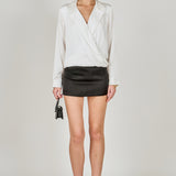 Wrapped Satin Blouse