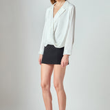 Wrapped Satin Blouse