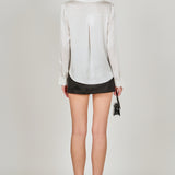 Wrapped Satin Blouse