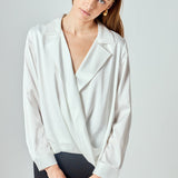 Wrapped Satin Blouse