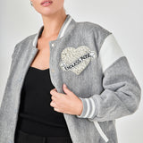 Patch Detail Bomber Jacket