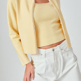 Pearl Trim Knit Cardigan