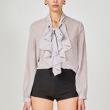 Tied Ruffle Blouse