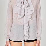 Tied Ruffle Blouse