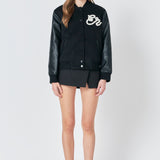 Pearl Trim Bomber Jacket