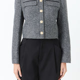 Herringbone Contrast Blazer