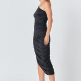 Asymmetrical Knit Midi Dress