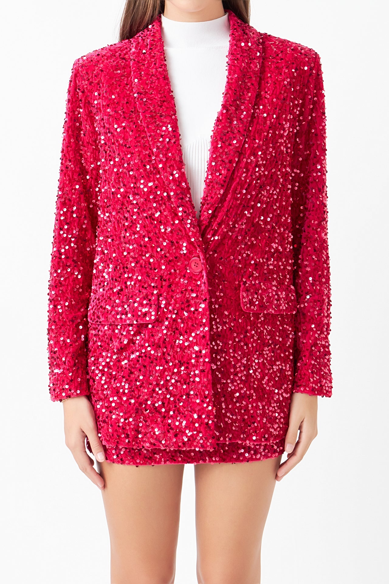 Endless Rose - Sequins Velvet Blazer - Blazers in Women's Clothing available at endlessrose.com
