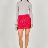 Sequins  Velvet Skirt