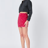 Sequins  Velvet Skirt