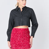 Sequins  Velvet Skirt