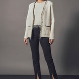 Pearl Trim Knit Cardigan