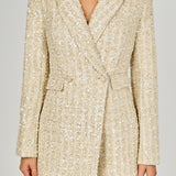 Premium Sequins Tweed Romper