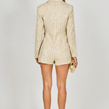 Premium Sequins Tweed Romper