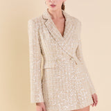 Premium Sequins Tweed Romper